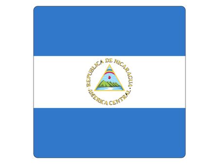 Square Flat Flag of Nicaraguaのイラスト素材