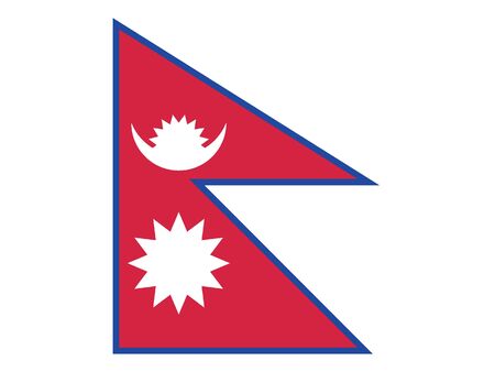 Flat Flag of Nepalのイラスト素材