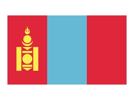 Flat Flag of Mongoliaのイラスト素材
