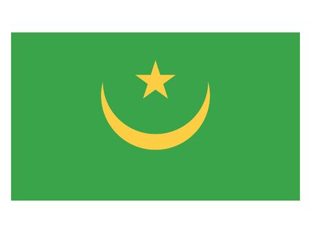 Flat Flag of Mauritaniaのイラスト素材