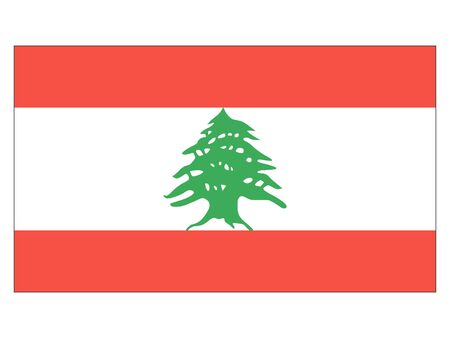 Flat Flag of Lebanonのイラスト素材
