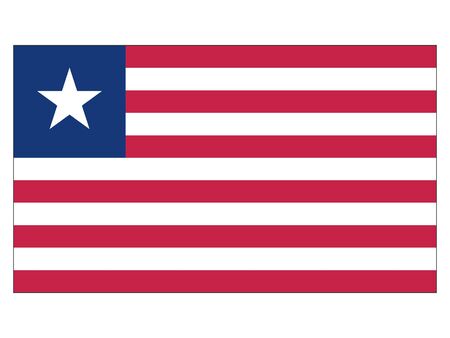 Flat Flag of Liberiaのイラスト素材