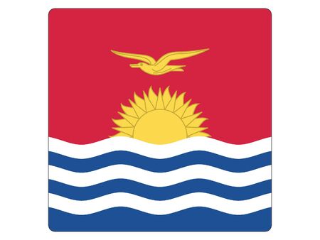 Square Flat Flag of Kiribatiのイラスト素材