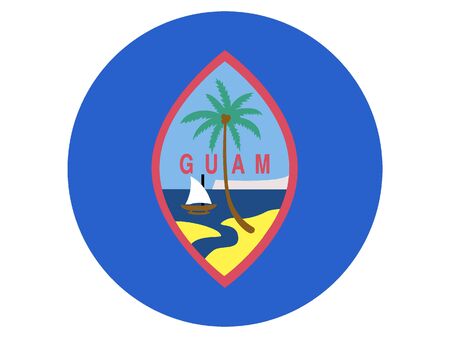 Round Flat Flag of Guamのイラスト素材