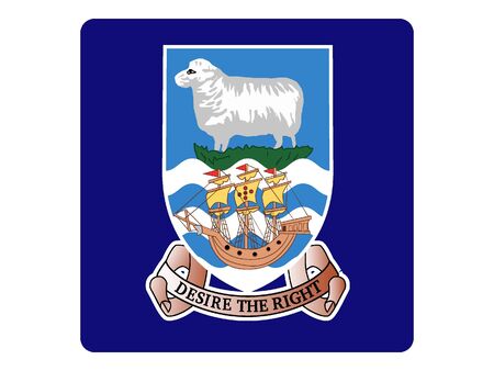 Square Coat of Arms of Falkland Islandsのイラスト素材