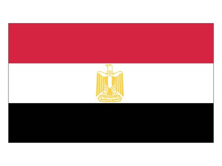 Flat Flag of Egyptのイラスト素材