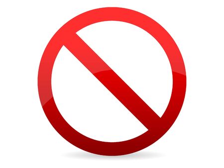 3D Vector Illustration of a Traffic Sign for a No stopping Warningのイラスト素材