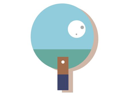 Simple 3D Illustration of a Beach Tennis Racketのイラスト素材