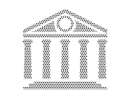 Simple Seamed Dotted Pattern Illustration of Pantheonのイラスト素材