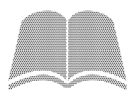 Simple Seamed Dotted Pattern Illustration of Bookのイラスト素材