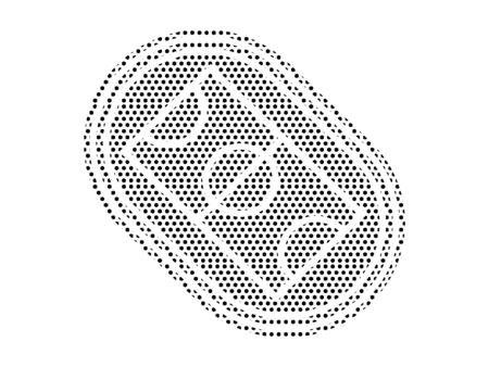 Simple Seamed Dotted Pattern Illustration of Football Fieldのイラスト素材