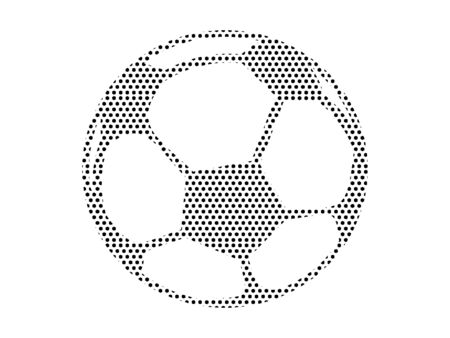 Simple Seamed Dotted Pattern Symbol of Football Ballのイラスト素材
