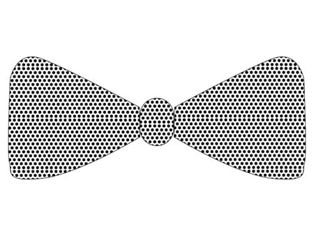 Simple Seamed Dotted Pattern Fashion Symbol of Hipster Bow Tieのイラスト素材