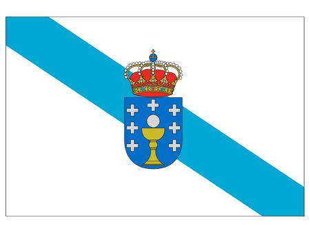 Flag of the Spanish Autonomous Community of Galiciaのイラスト素材