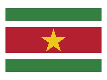 Flat Flag Asian Country of Surinameのイラスト素材