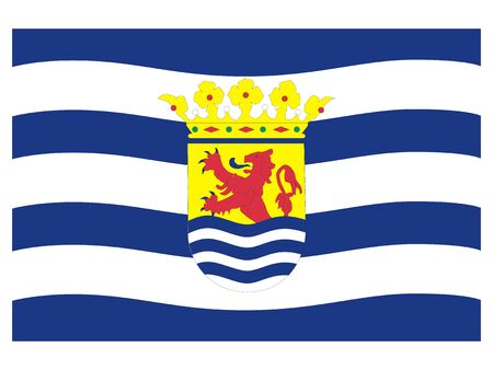 Flag of the Netherlands Province of Zeelandのイラスト素材