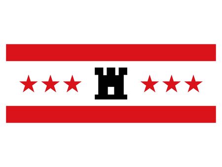 Flag of the Netherlands Province of Drentheのイラスト素材