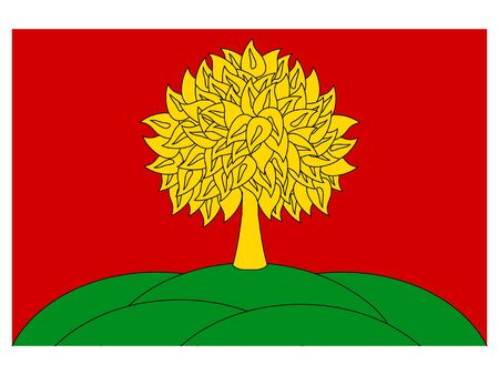 Flag of the Russian Federal Subject of Lipetsk Oblastのイラスト素材