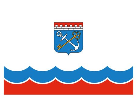Flag of the Russian Federal Subject of Leningrad Oblastのイラスト素材