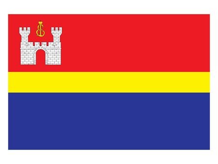 Flag of the Russian Federal Subject of Kaliningrad Oblastのイラスト素材