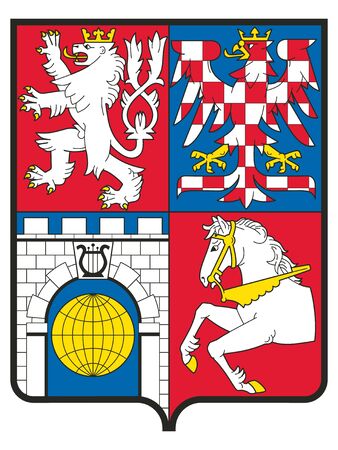 Coat of Arms of the Czech Region of Pardubiceのイラスト素材