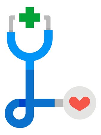 Clip-art Illustration of a Medical Stethoscopeのイラスト素材