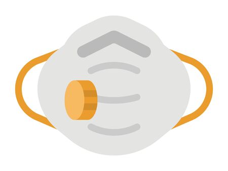 Clip-art Illustration of a Protective Face Mask to Prevent Virus Infectionのイラスト素材