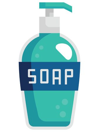 Clip-art Illustration of Bottle of Liquid Soapのイラスト素材
