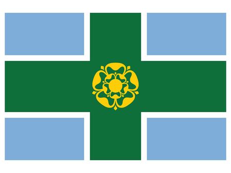 Flat Vector Flag of the English Ceremonial County of Derbyshireのイラスト素材
