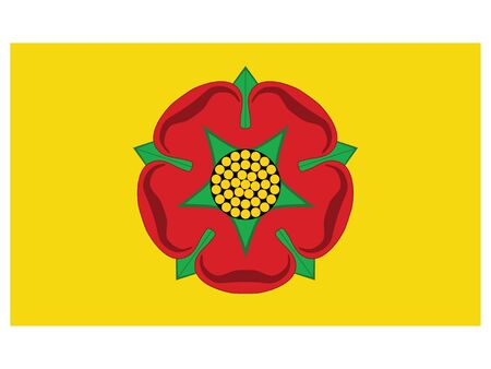 Flat Vector Flag of the English Ceremonial County of Lancashireのイラスト素材