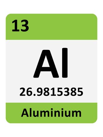 Name, Symbol, Atomic Mass and Atomic Number of the Period Table Element of Aluminiumのイラスト素材