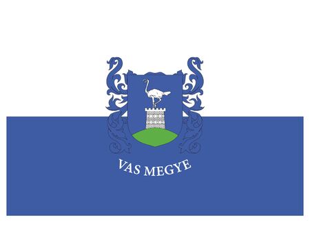 Flag of the Hungarian County of Vasのイラスト素材