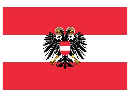 Vector Illustration of the Flag of Federal State of Austria (1938)のイラスト素材