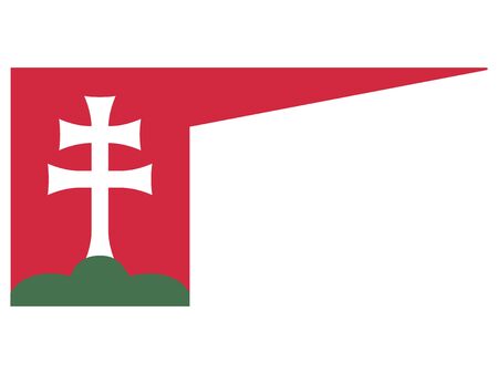 Vector Illustration of the Flag of Kingdom of Hungary (13th century)のイラスト素材