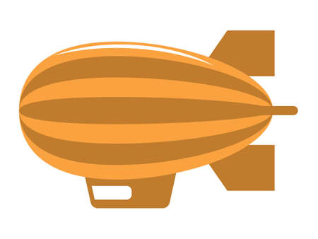 Vector Illustration of a Colorful Cartoon Blimp Dirigibleのイラスト素材