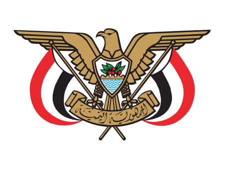 Vector Illustration of the National Emblem of the Republic of Yemenのイラスト素材