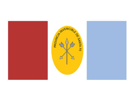 Flat Flag of the Argentinian Province of Santa Feのイラスト素材