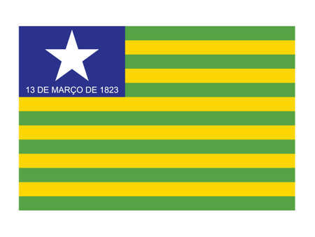 Flat Vector Flag of the Brazilian State of PiauÃ­のイラスト素材