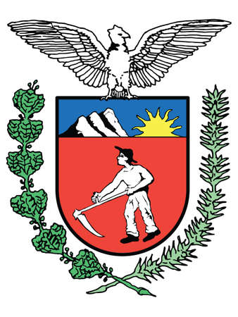 Flat Vector Emblem of the Brazilian State of ParanÃ¡のイラスト素材