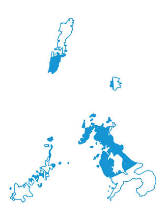 Vector Illustration of the Flag Map of Japanese Prefecture of Nagasakiのイラスト素材