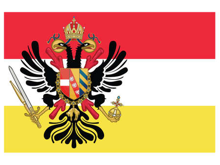 Vector Illustration of the Historical Timeline Flag of the Austrian Low Countriesのイラスト素材