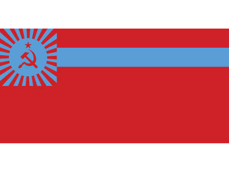 Vector Illustration of the Historical Timeline Flag of the Georgian Soviet Socialist Republic from 1951 to 1990のイラスト素材