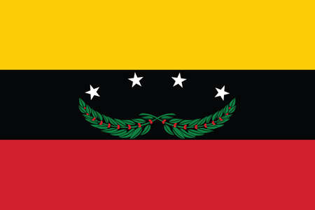 Flat Vector Flag of the Venezuelan State of TÃ¡chiraのイラスト素材