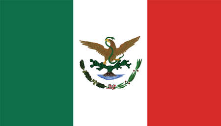 Former Mexican historic vector flag of Mexico between 1893 and 1916のイラスト素材