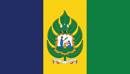 Former Saint Vincentian historic vector flag of Saint Vincent and the Grenadines in 1985のイラスト素材