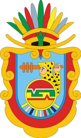 Official vector coat of arms of the Mexican state of Guerreroのイラスト素材