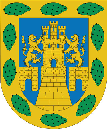 Official vector coat of arms of the Mexican state of Mexico City state (Ciudad de MÃ©xico)のイラスト素材