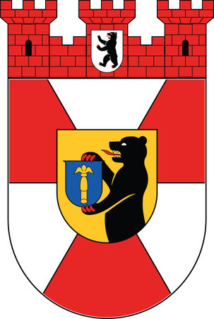 Coats of arms of the Berliner borough (bezirke) of Mitteのイラスト素材
