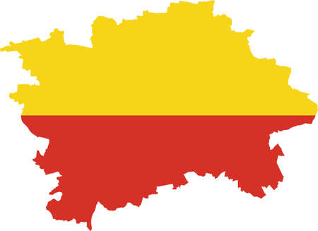Simple flat flag map of the Czech capital of Prague, Czech Republicのイラスト素材