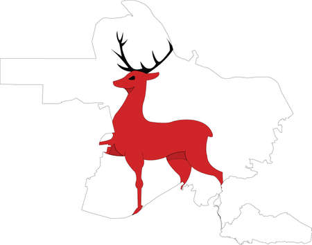 Simple vector administrative flag map of Nizhny Novgorod, Russiaのイラスト素材